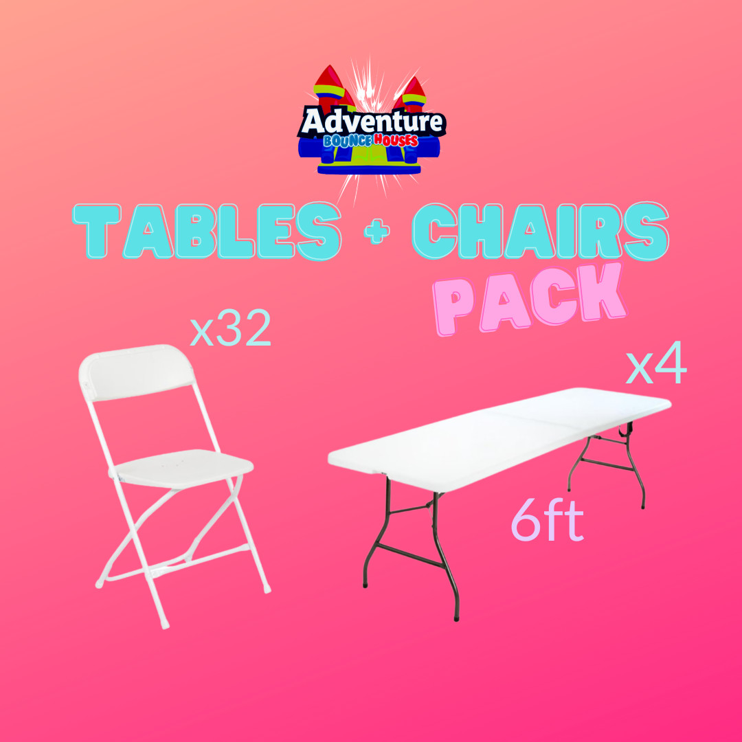 Tables & Chairs Bounce House and Water Slide Rental Ocala FL in Ocala