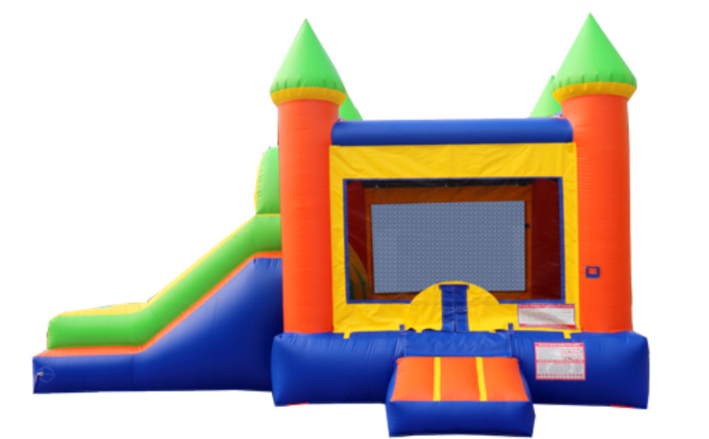 Blue and Orange Moon Bounce Combo Hire in Cecil County Maryland