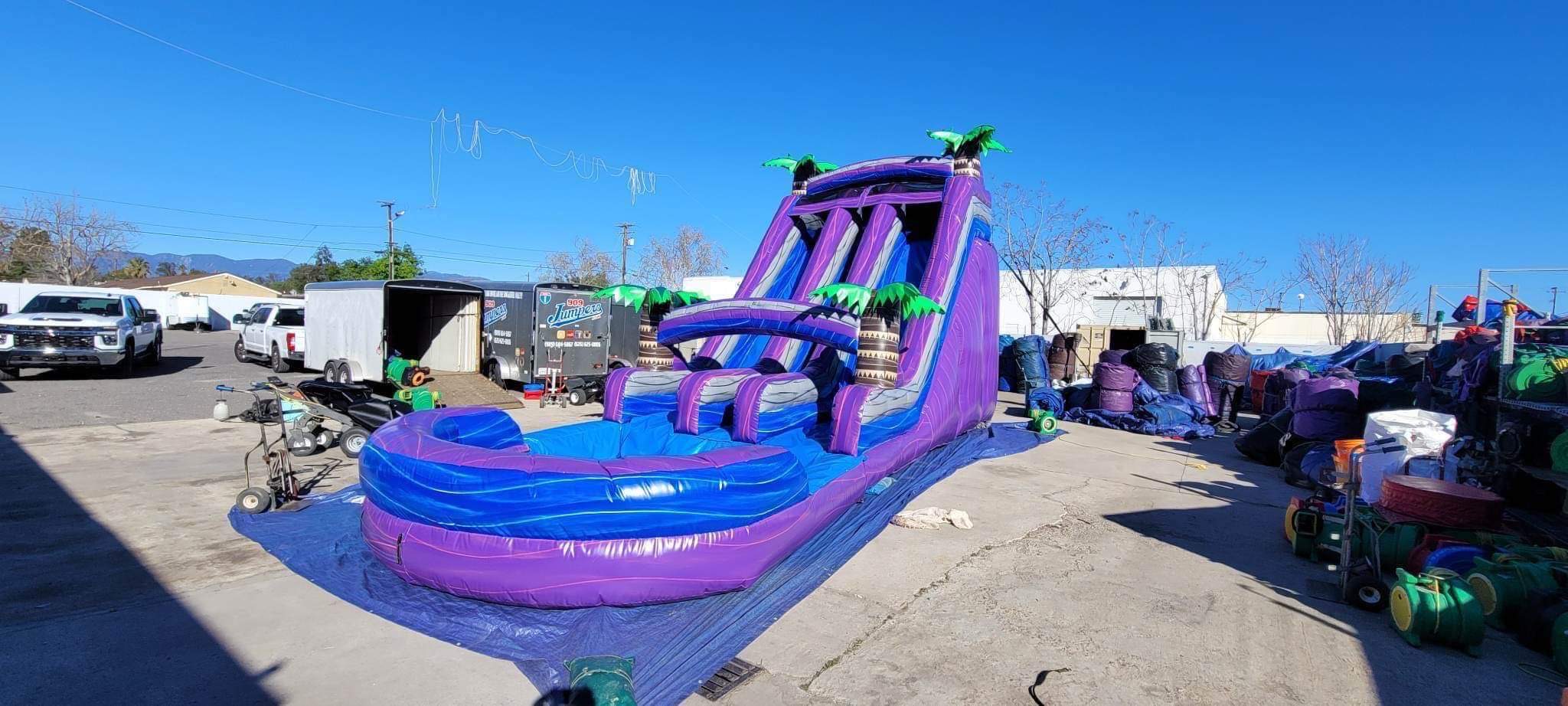 20ft purple double water slide Party Rentals in Albertson 252