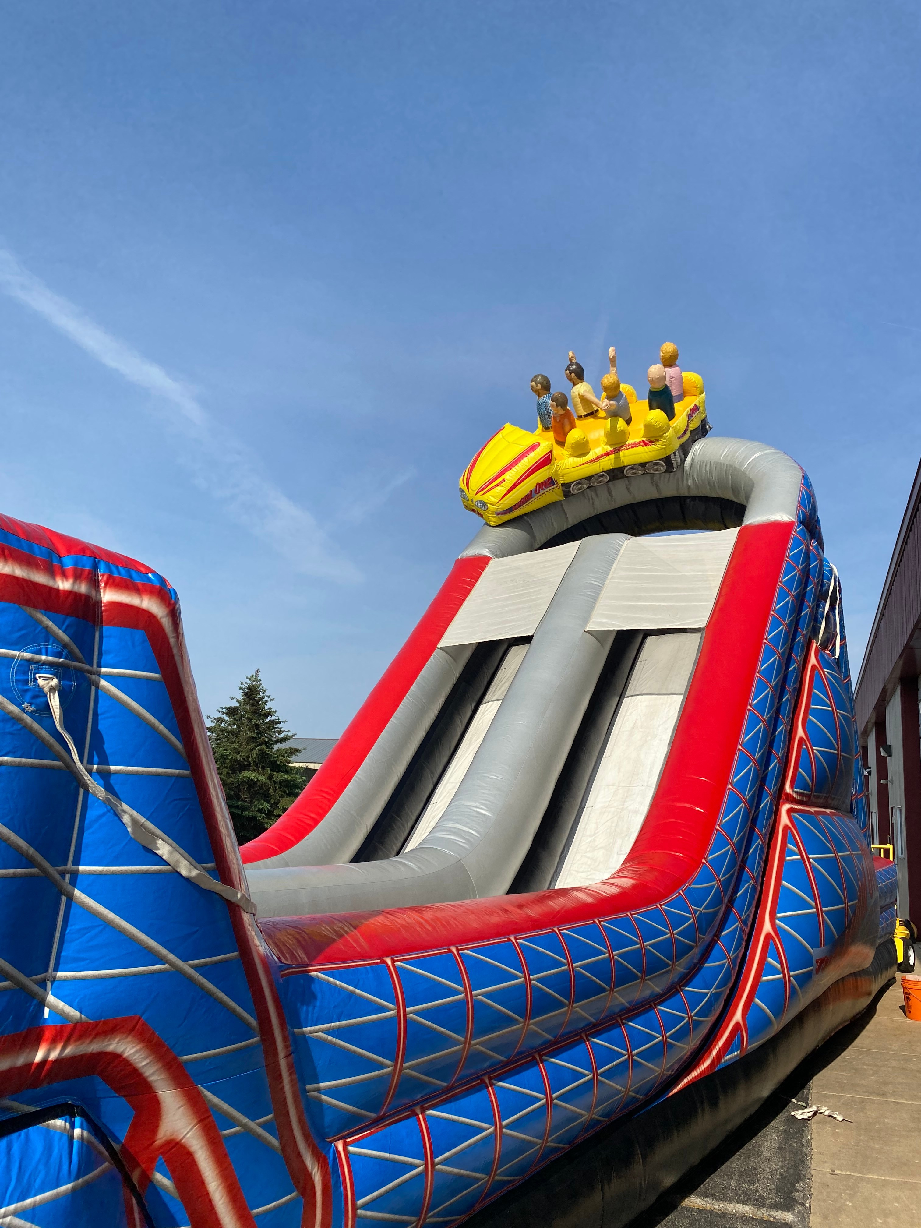 56 Foot Wild One Dual Lane Obstacle course with DRY Slides Best