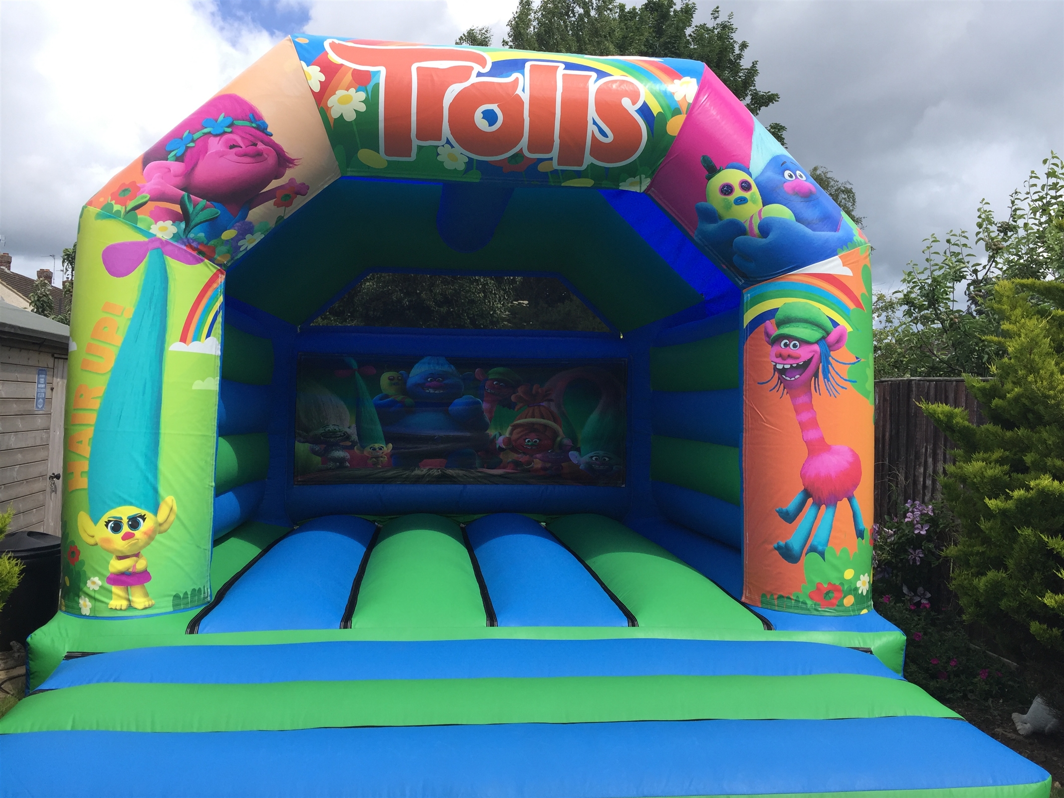 12.5ft x 15.5ft Trolls Themed Bouncy Castle Best Bouncy Castle Hire service in Aylesbury