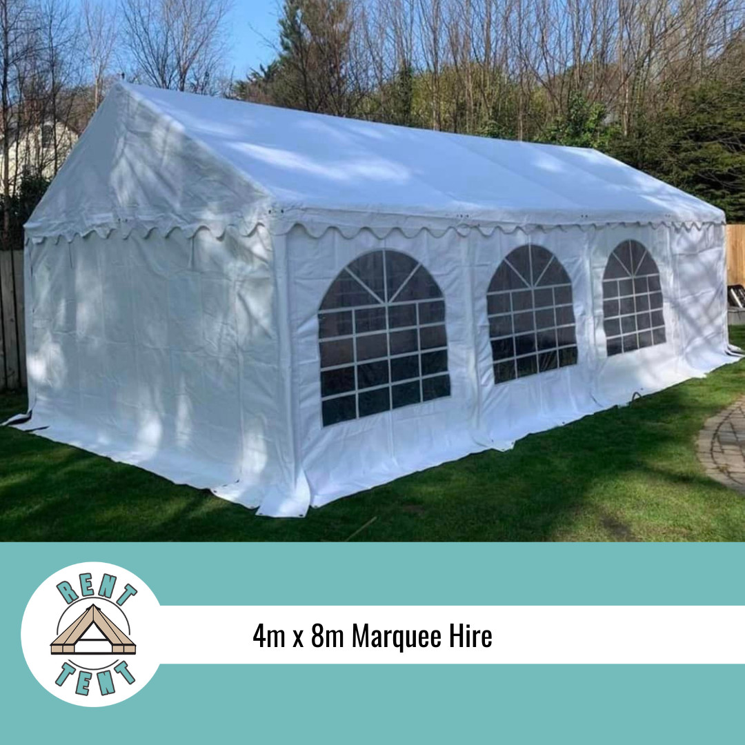 8m x 4m Marquee Hire Northern Ireland Suitable for up to 35 people