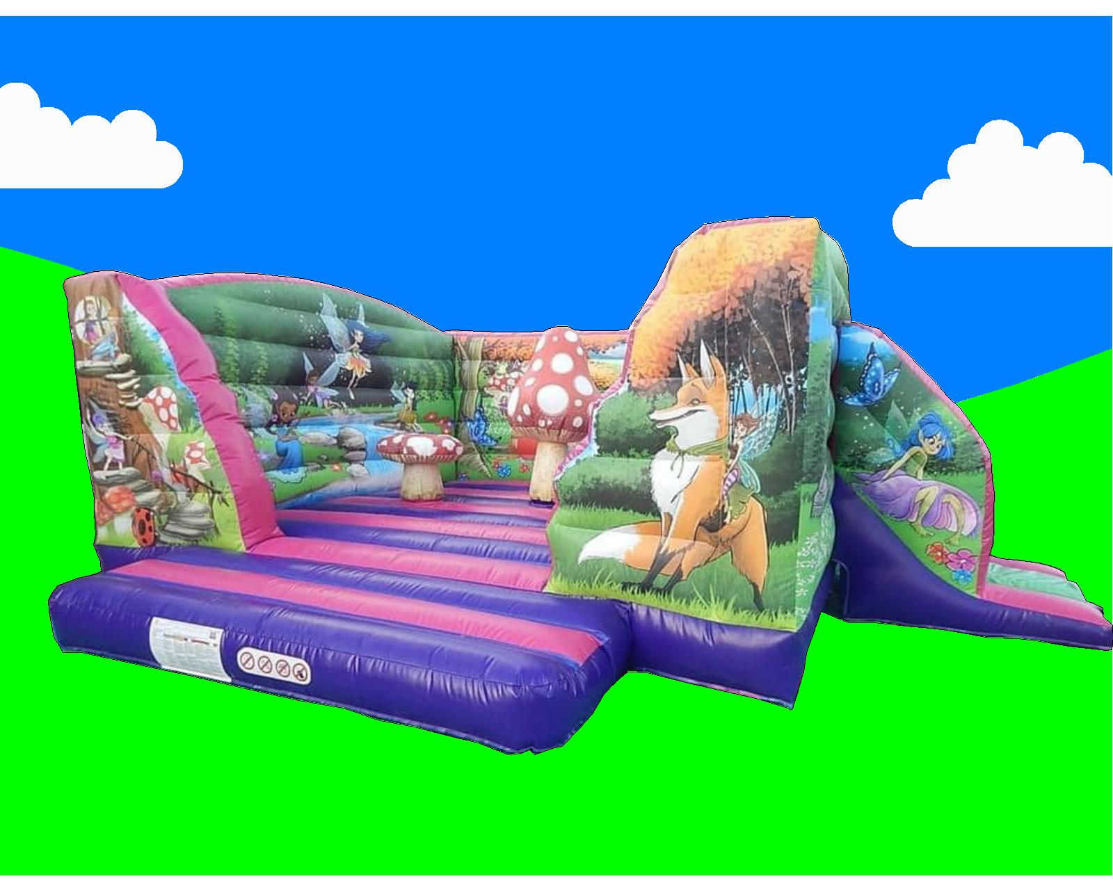 The Enchanted Forest Bouncy Castle With Slide Best Bouncy Castle Hire
