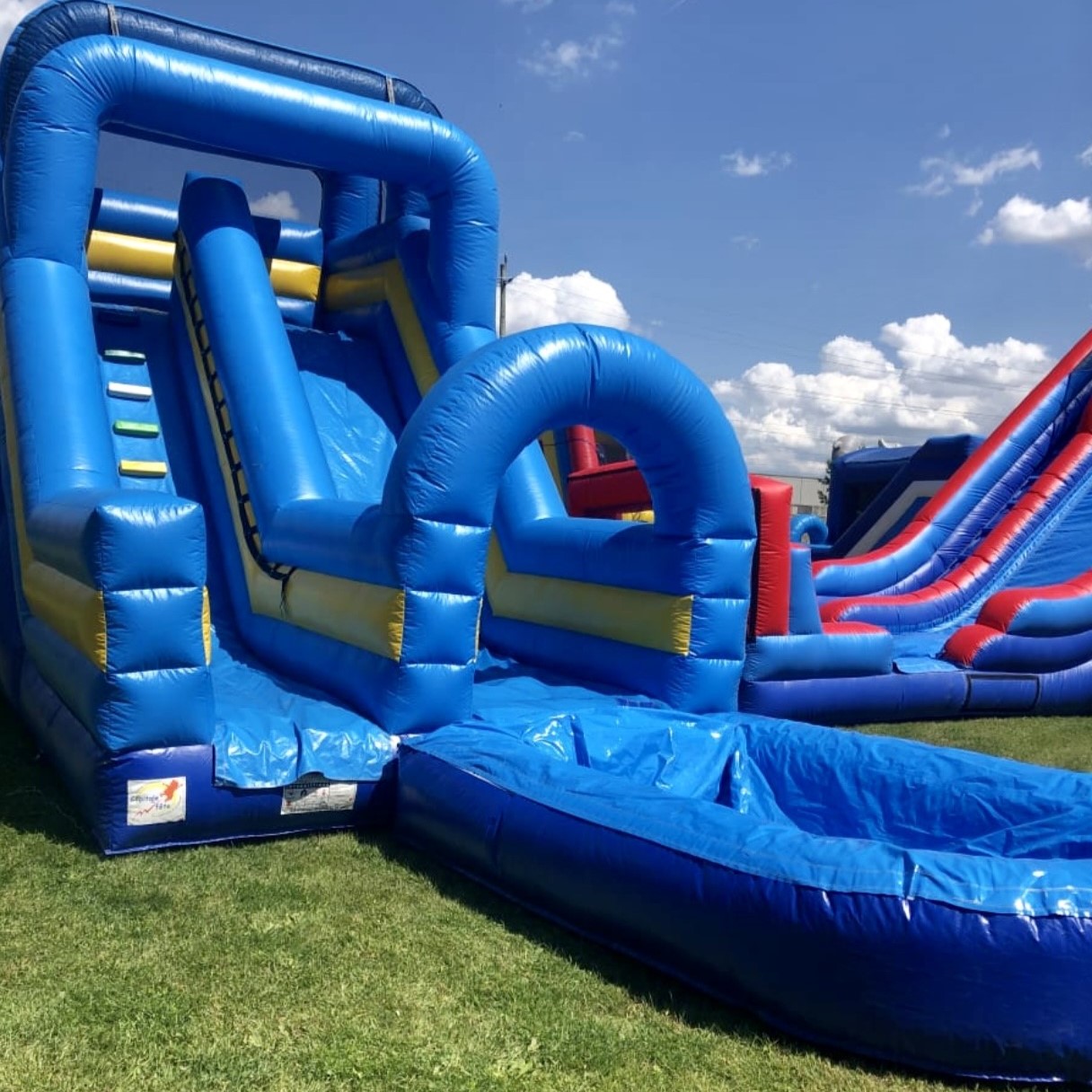 20' Blue Splash Water Slide Best Party Rentals for hire service in