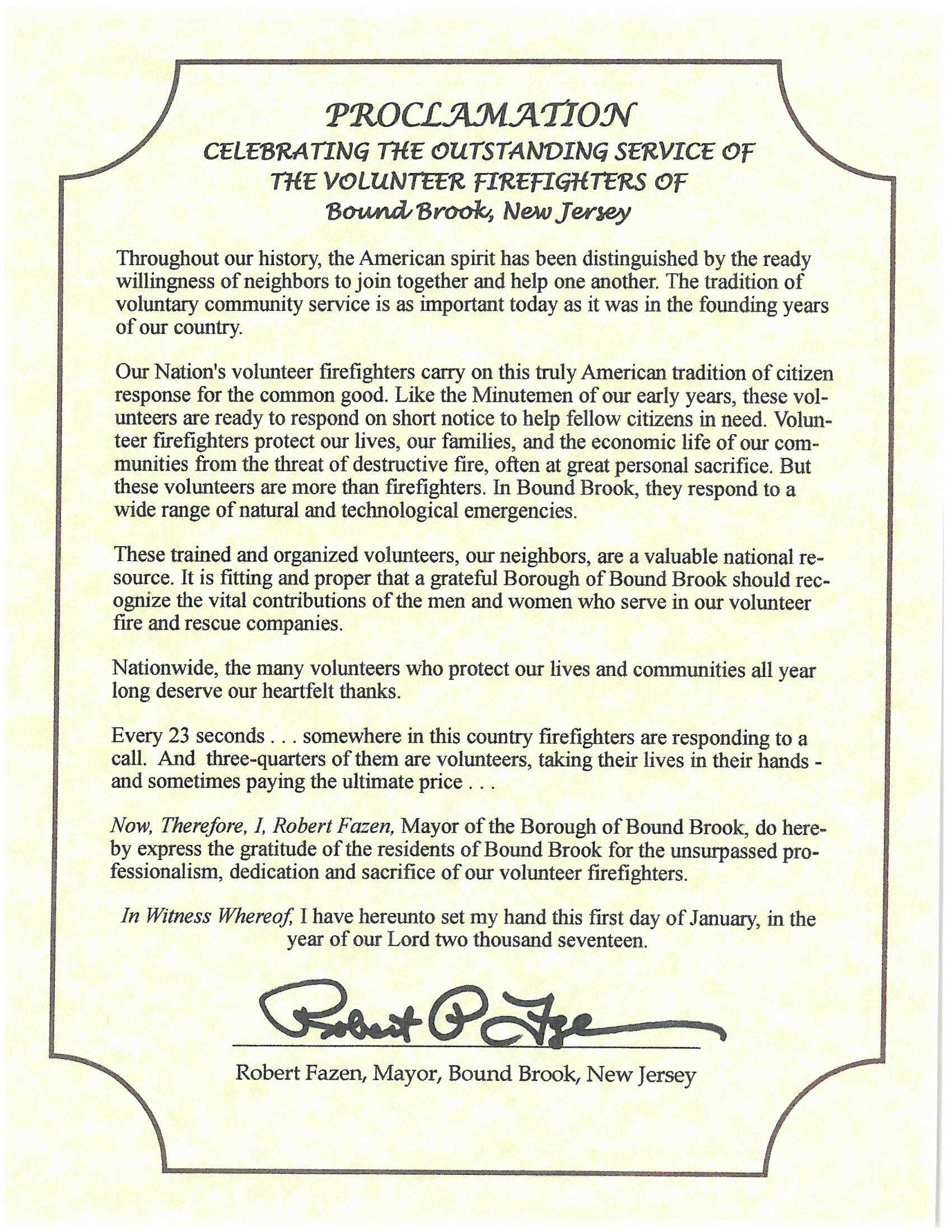 Fire Department Bound Brook, NJ