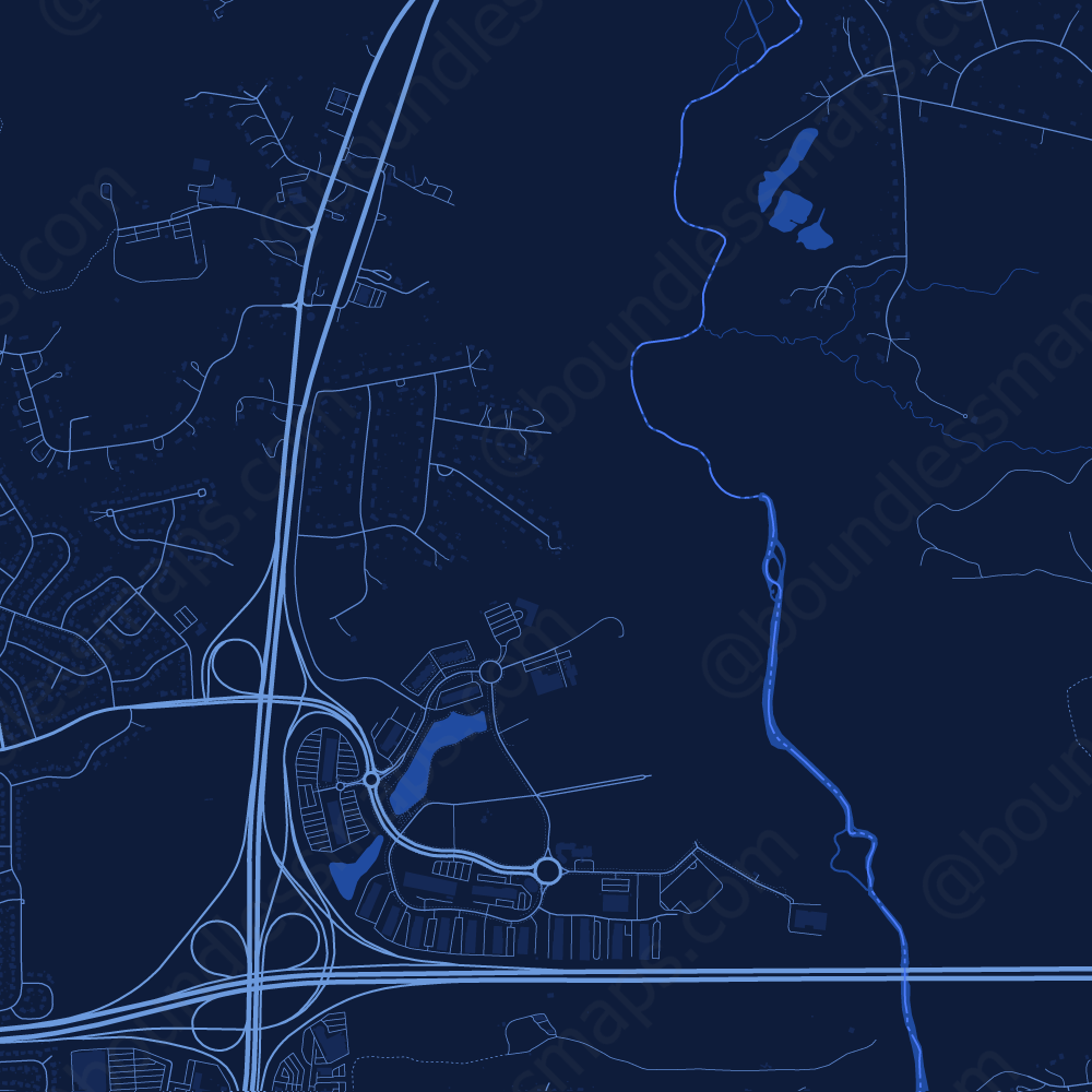 Bowie Dark Blue Vector Map Boundless Maps