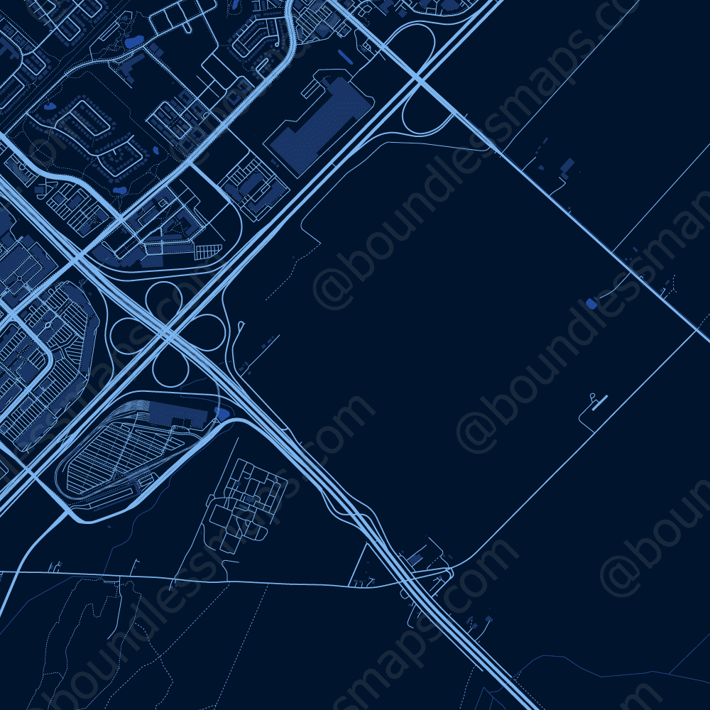 Brossard Dark Blue Vector Map Boundless Maps