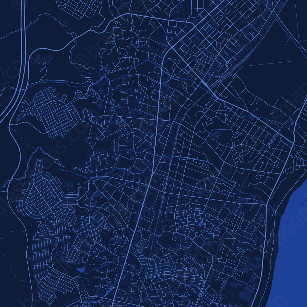 Hitachi Dark Blue Vector Map Boundless Maps