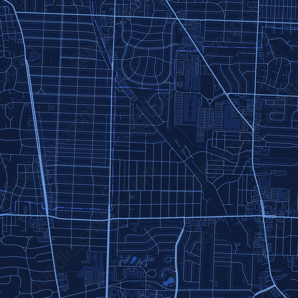 Kettering Dark Blue Vector Map Boundless Maps