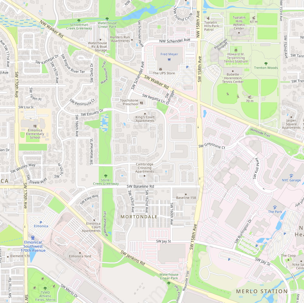 Beaverton Vector Map Modern Atlas (AI,PDF) Boundless Maps
