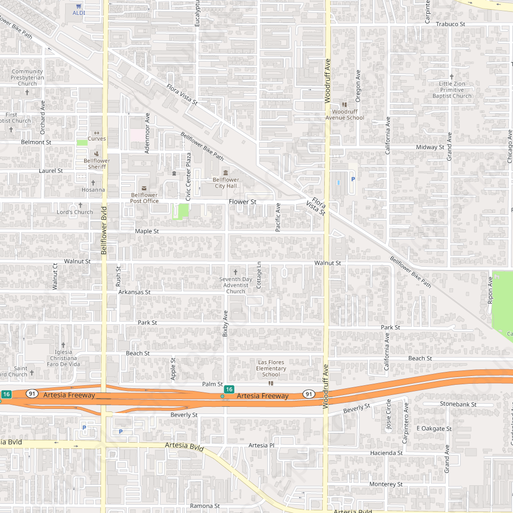 Bellflower Modern Atlas Vector Map Boundless Maps