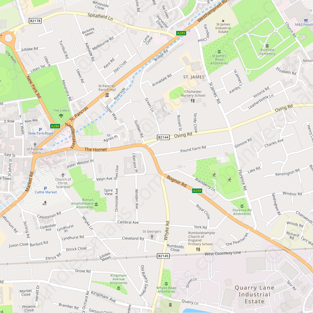 Chichester Modern Atlas Vector Map Boundless Maps