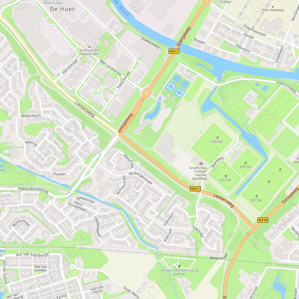 Doetinchem Modern Atlas Vector Map Boundless Maps