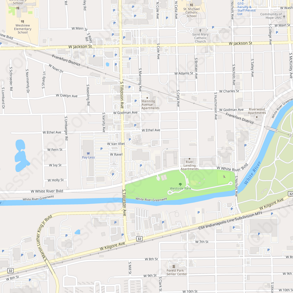 Muncie Modern Atlas Vector Map Boundless Maps