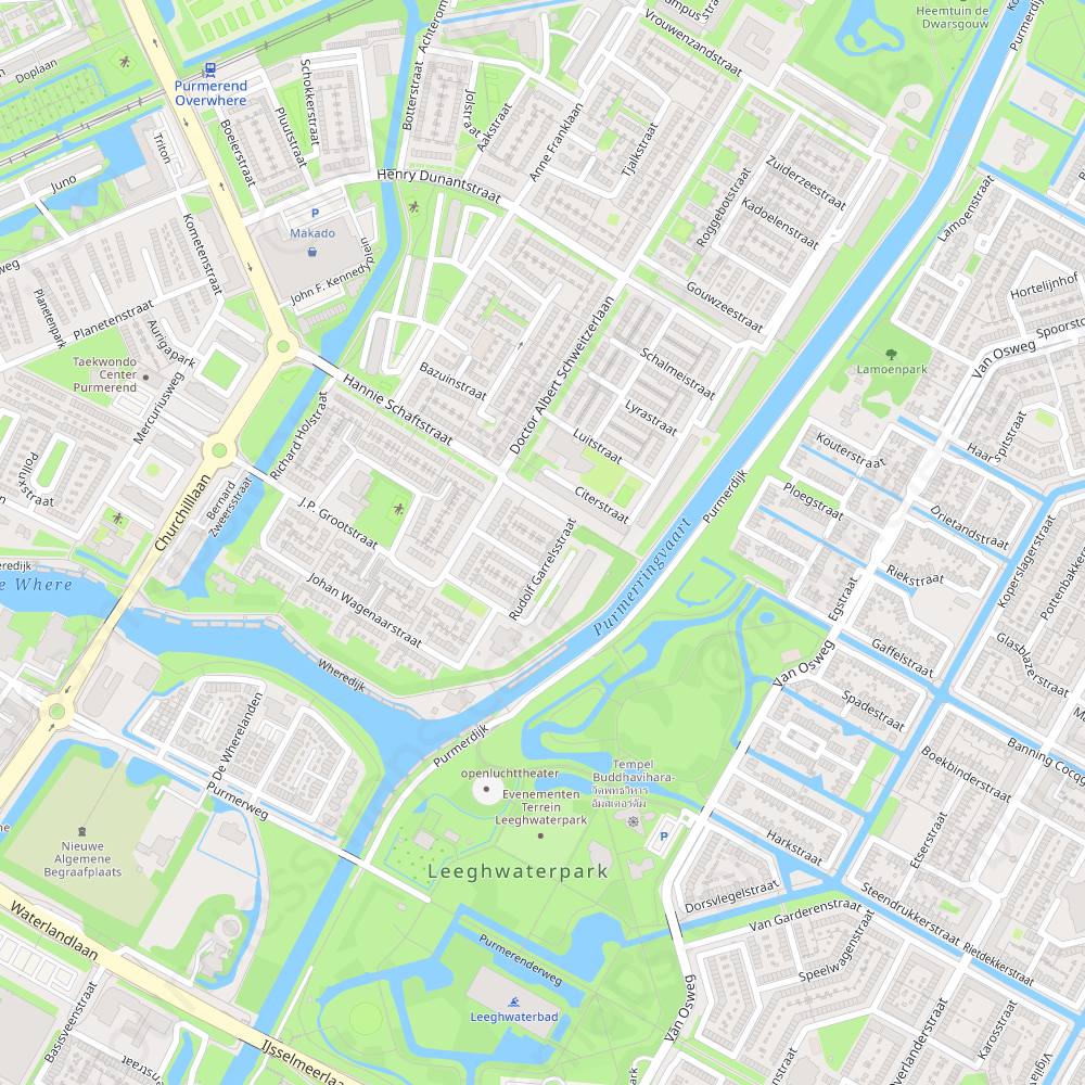 Purmerend Modern Atlas Vector Map Boundless Maps