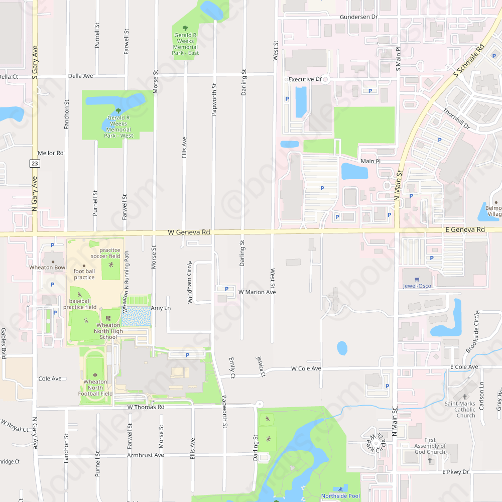 Wheaton Modern Atlas Vector Map Boundless Maps