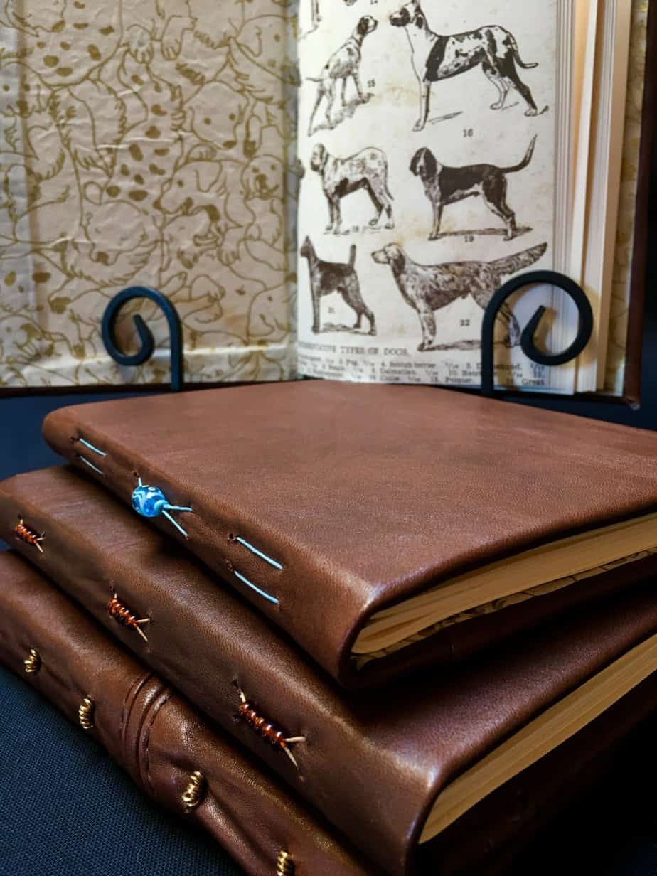 dogjournalstack Hand Bound Journals