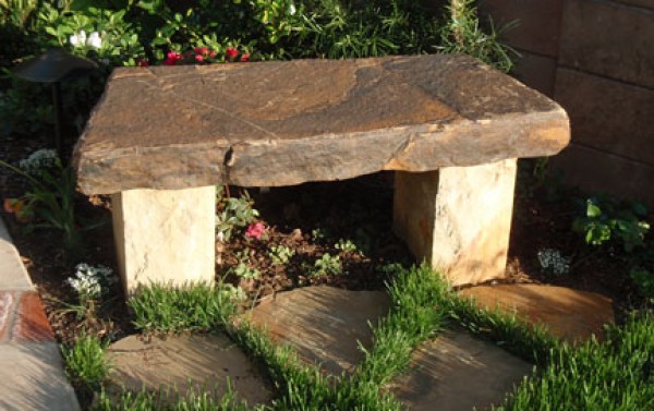 Natural Stone Garden Bench Bourget Bros