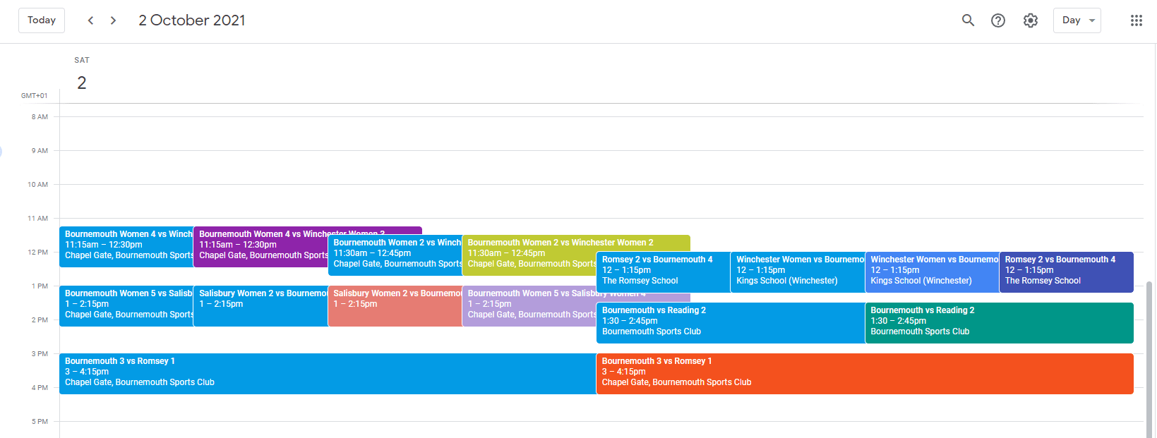 Bournemouth Hockey Club » League fixtures now available with iCal