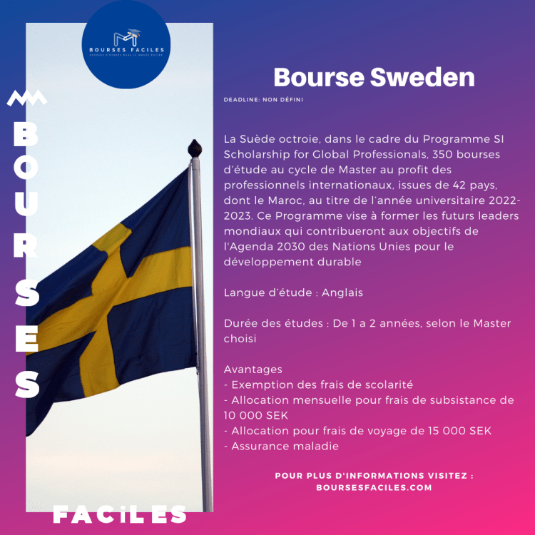 frais professionnels 2023 Bourse D'étude Suéde – Bourses Faciles