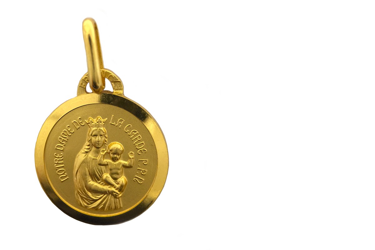 Médaille ronde ø15 mm Plaqué Or Boutique Officielle de Notre Dame de