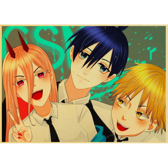 Poster Chainsaw Man Trio Livraison Gratuite