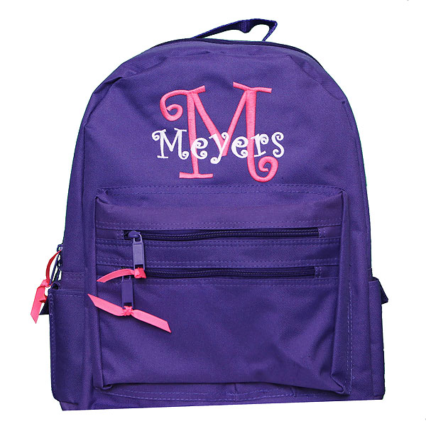 Monogrammed School Backpacks Personalized Backpacks for Girls Monogram Backpack