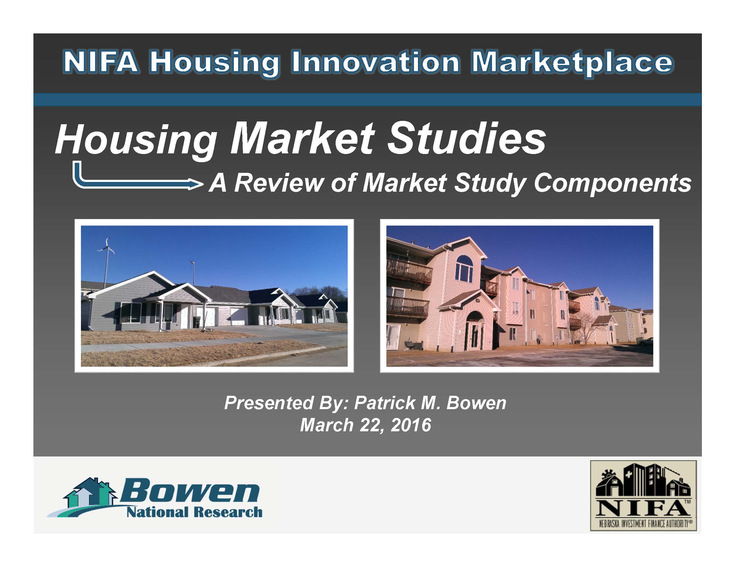 Patrick Bowen Presents at Nebraska Investment Finance Authority's