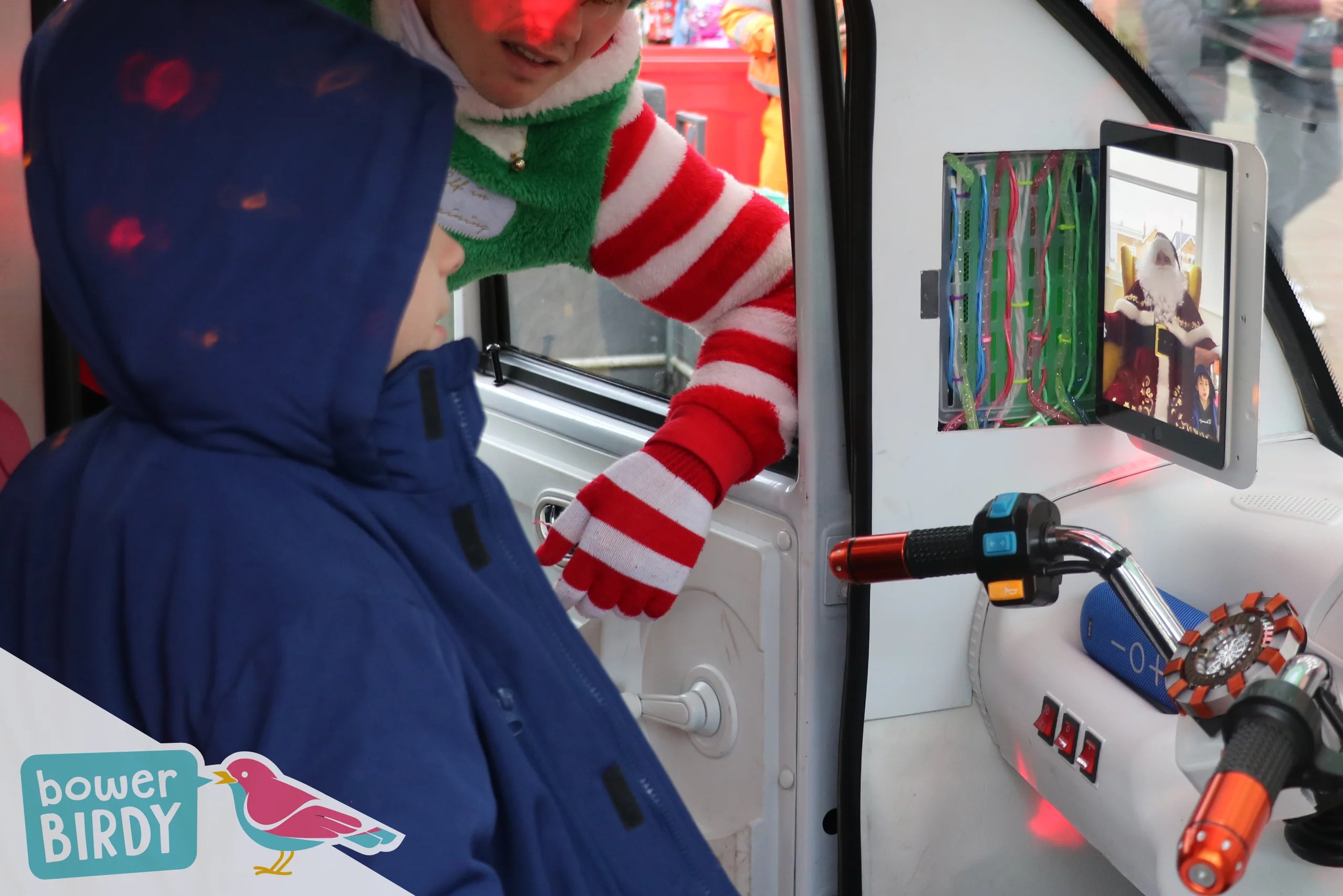 The Magical Elf Car joins the Sparkling Christmas Lights Event at