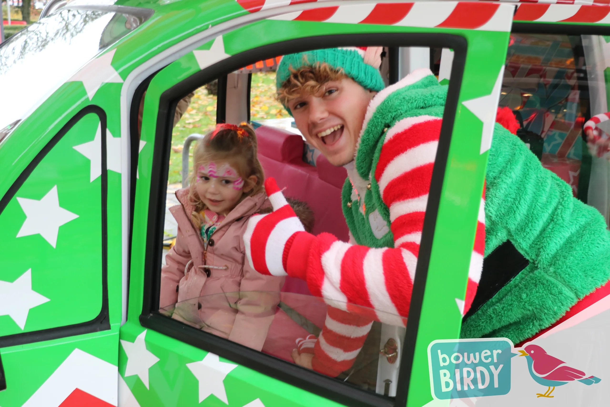 The Magical Elf Car joins the Sparkling Christmas Lights Event at