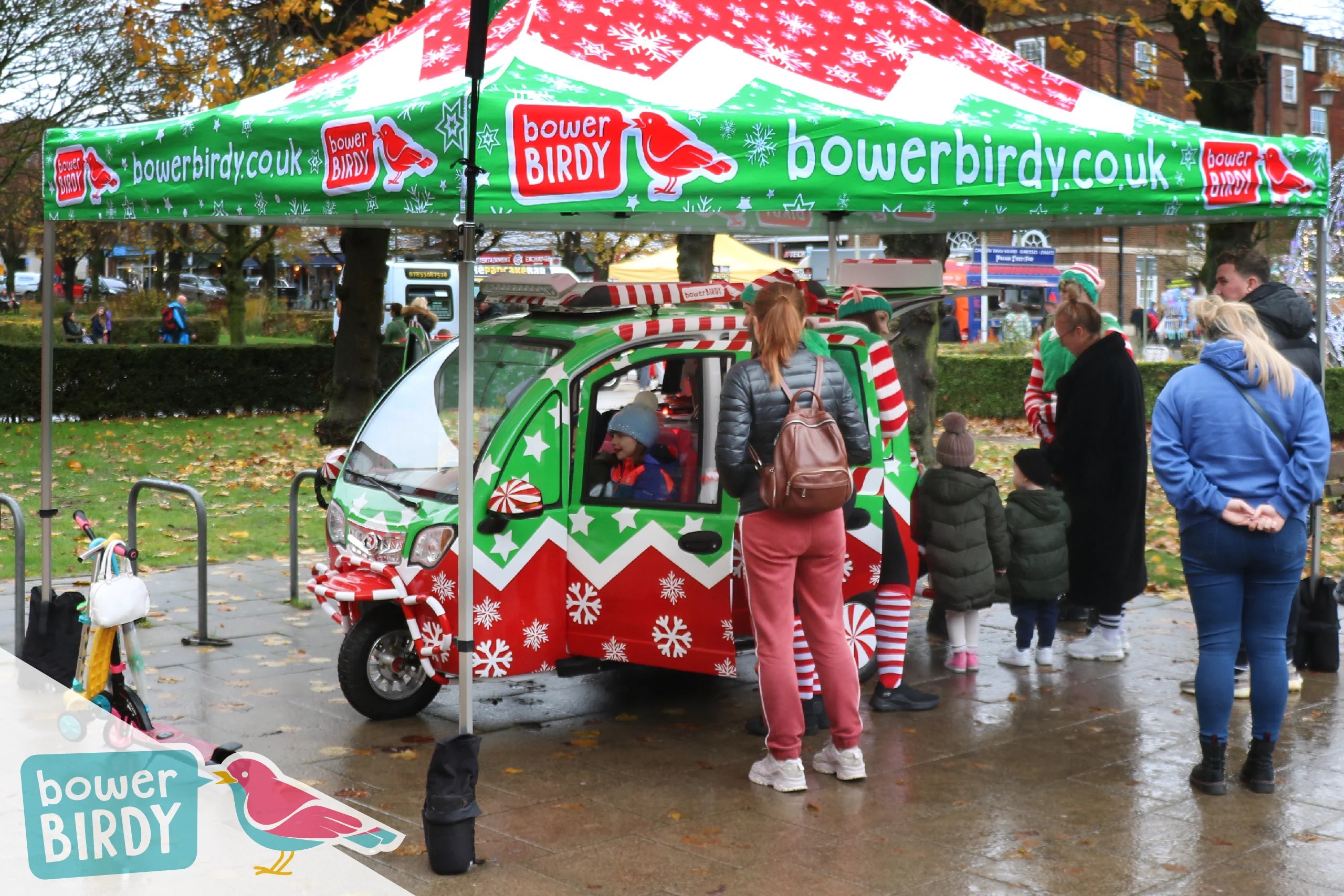 The Magical Elf Car joins the Sparkling Christmas Lights Event at