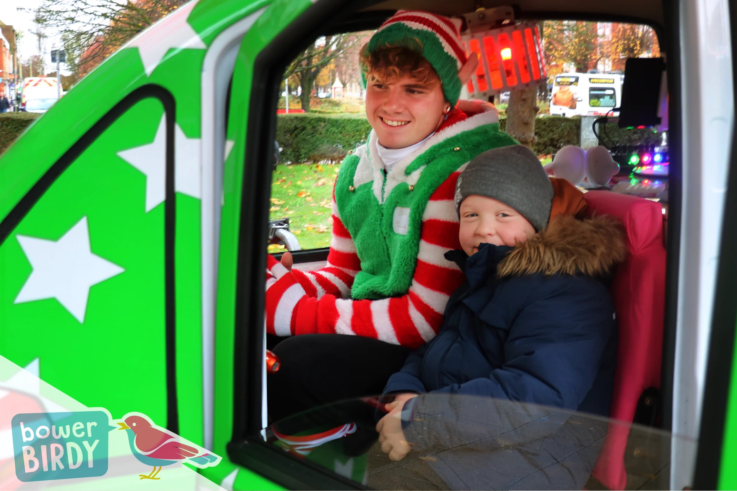 The Magical Elf Car joins the Sparkling Christmas Lights Event at