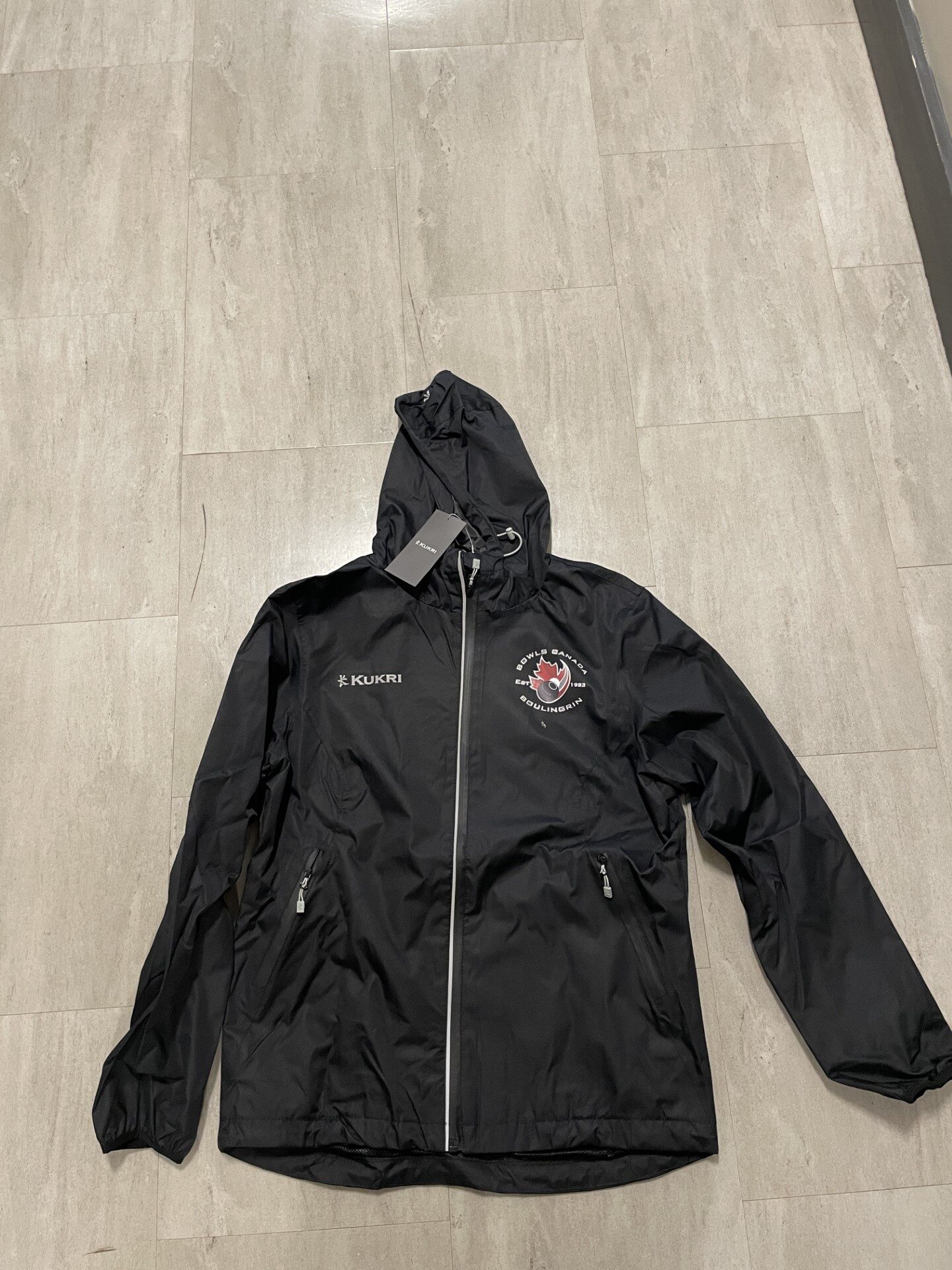 Black BCB Rain Jacket Bowls Canada Boulingrin