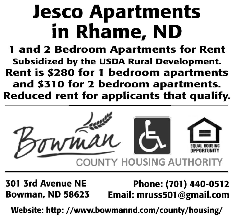 Housing Authority Bowman North Dakota