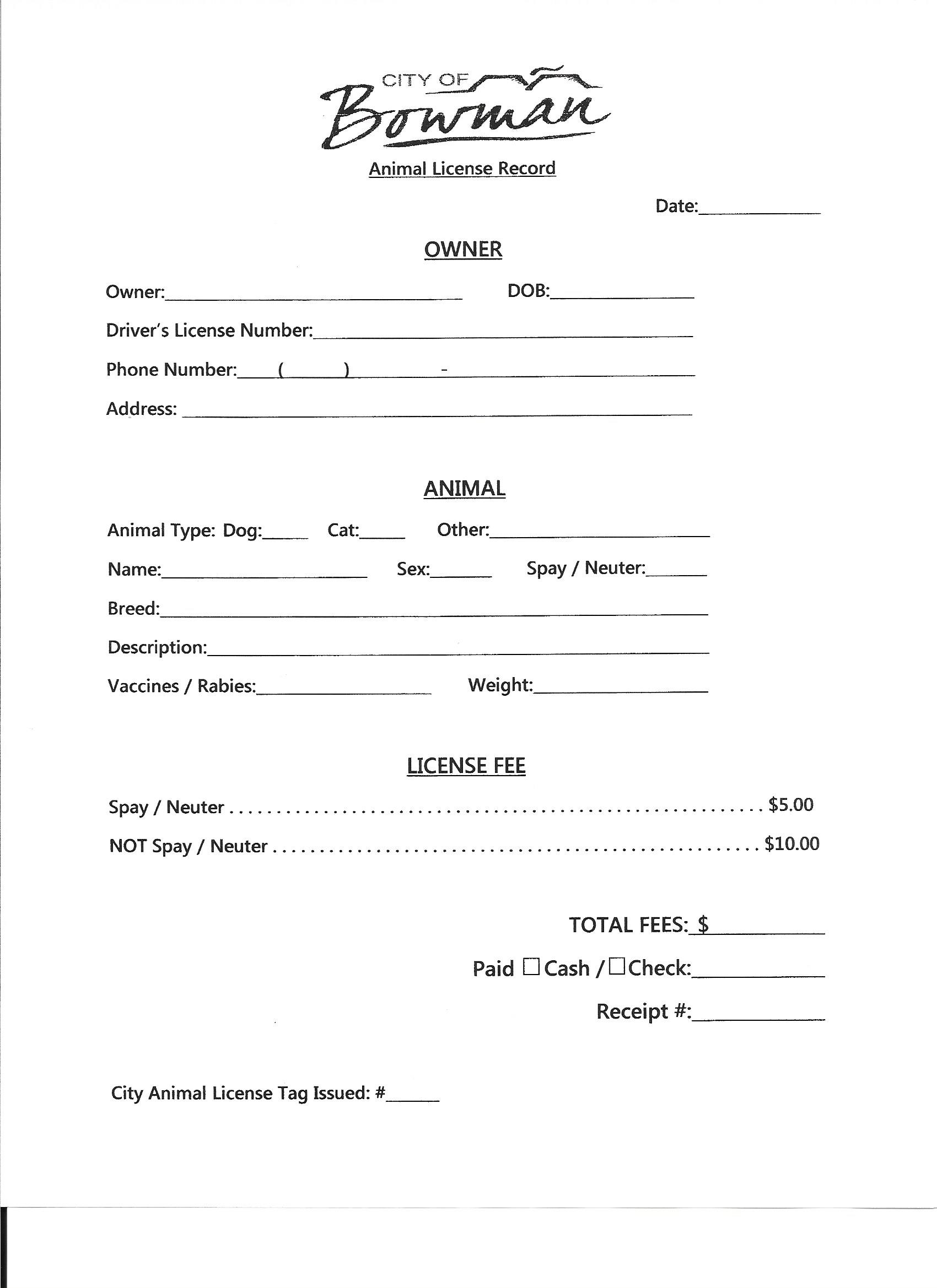 Police Bowman North Dakota