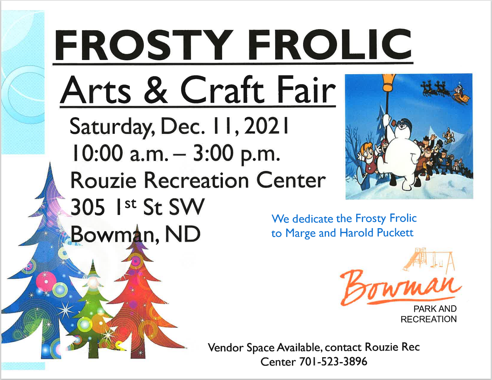 Frosty Frolic Bowman North Dakota