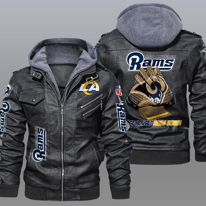 NEW Whose House Ram's House Los Angeles Rams leather jacket Boxbox