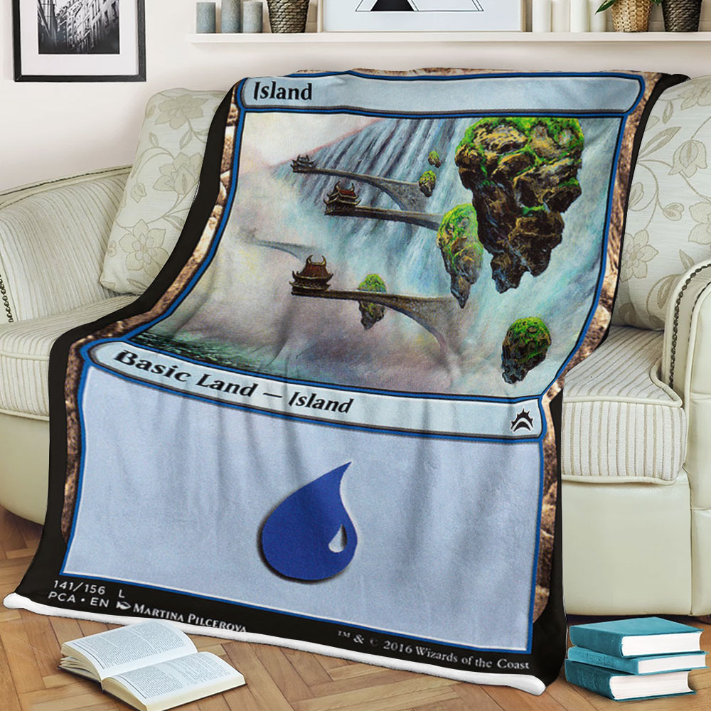 BEST Game MTG Island 1 Fleece Blanket Boxbox BrandingLuxury tshirts