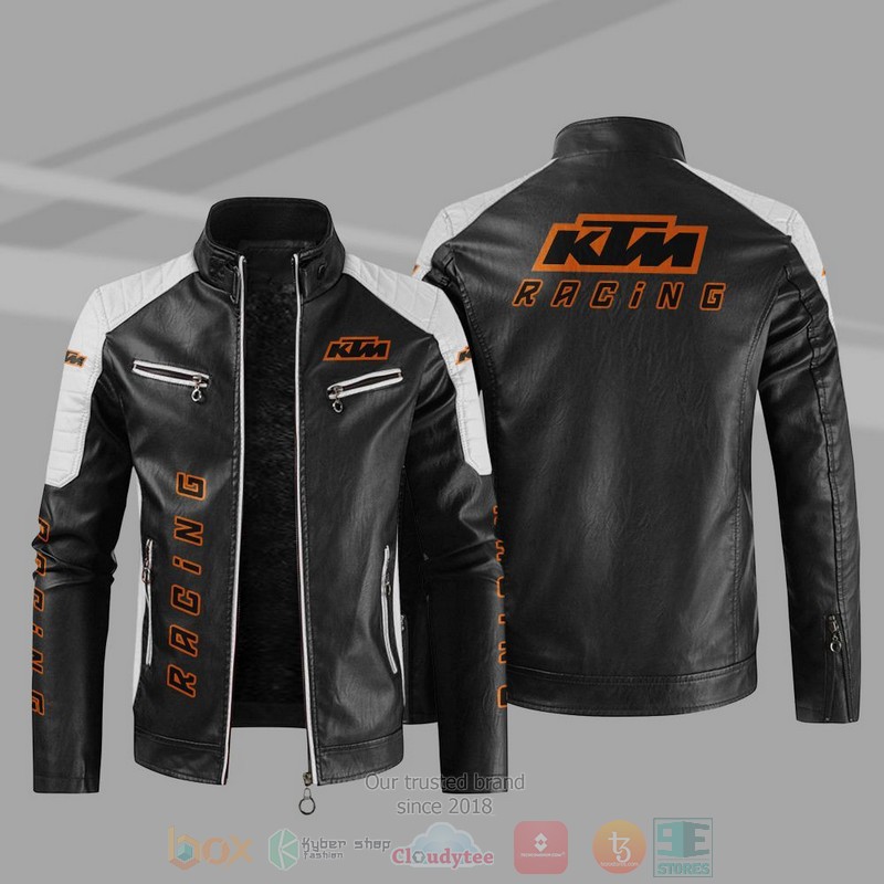 NEW KTM Racing block leather jacket