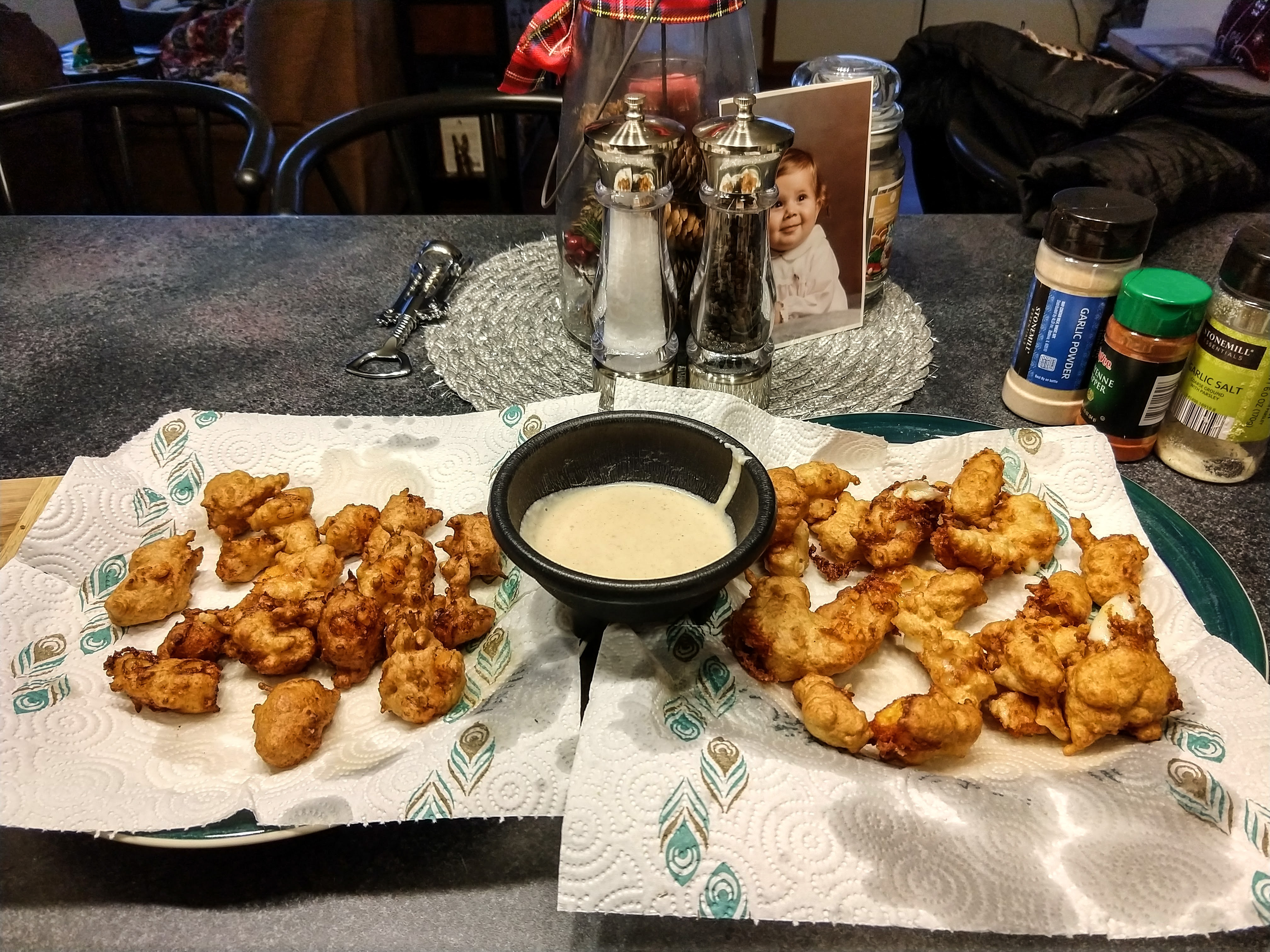 Buttermilk Battered Cheese Curds with Garlic Aioli Dipping Sauce