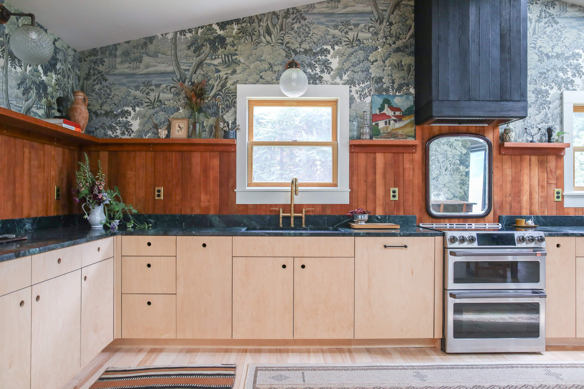 Modern Maple for an Eclectic Cabin Kitchen Boston, MA