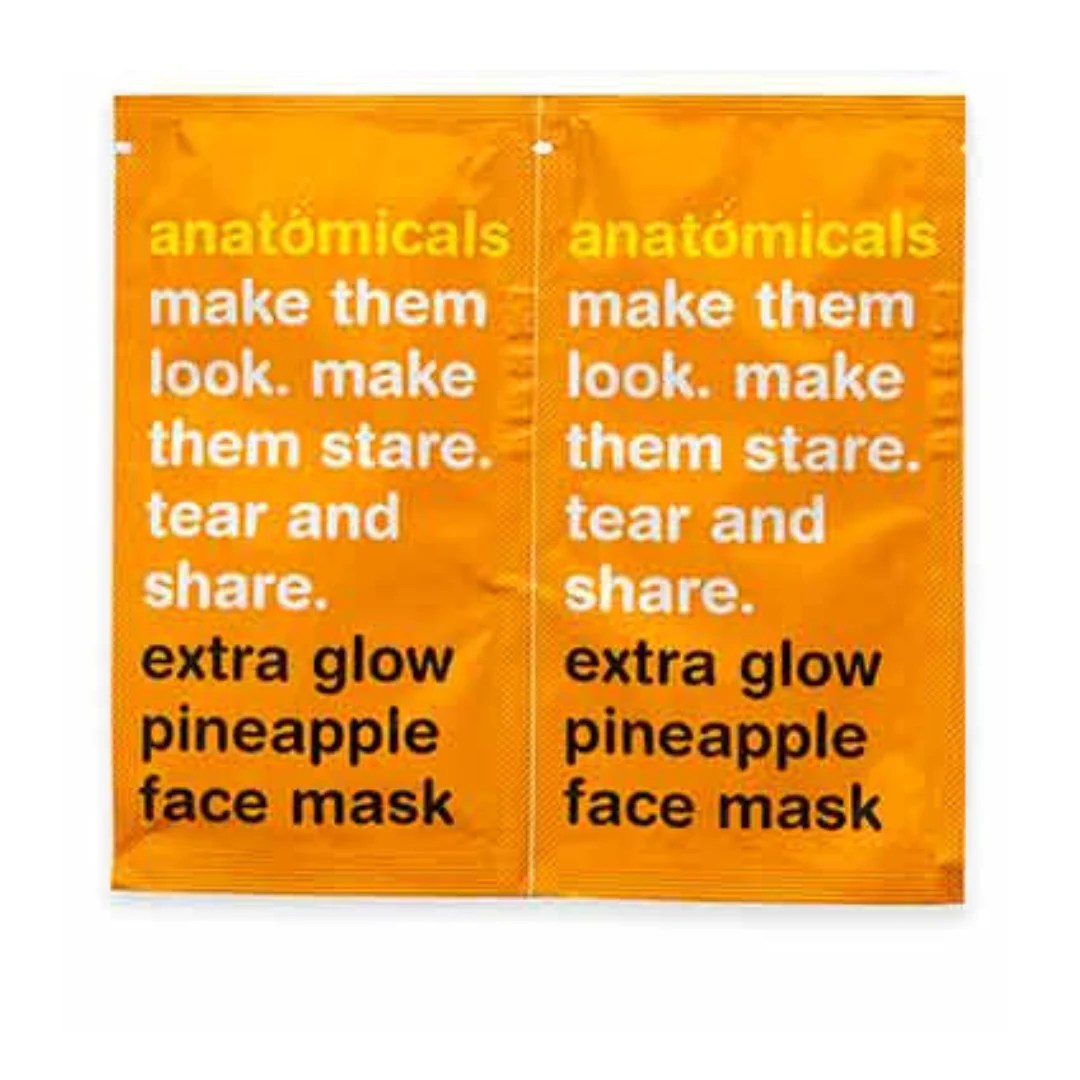 Anatomicals Extra Glow Pineapple Face Mask Pack (2) Boxful