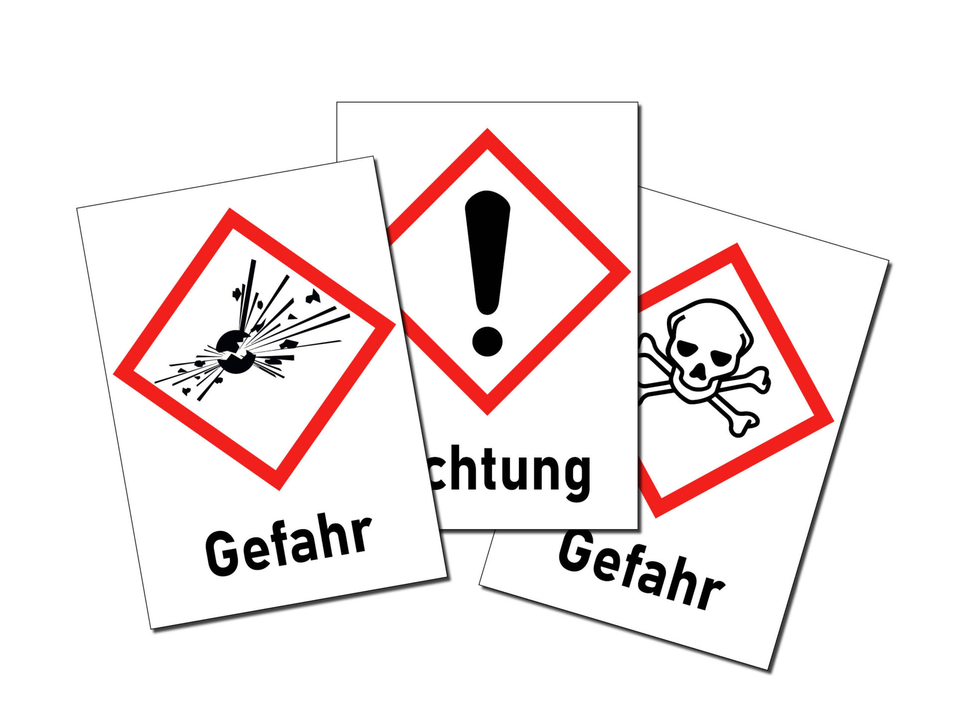 GHS hazard pictograms and signal words for maximum safety