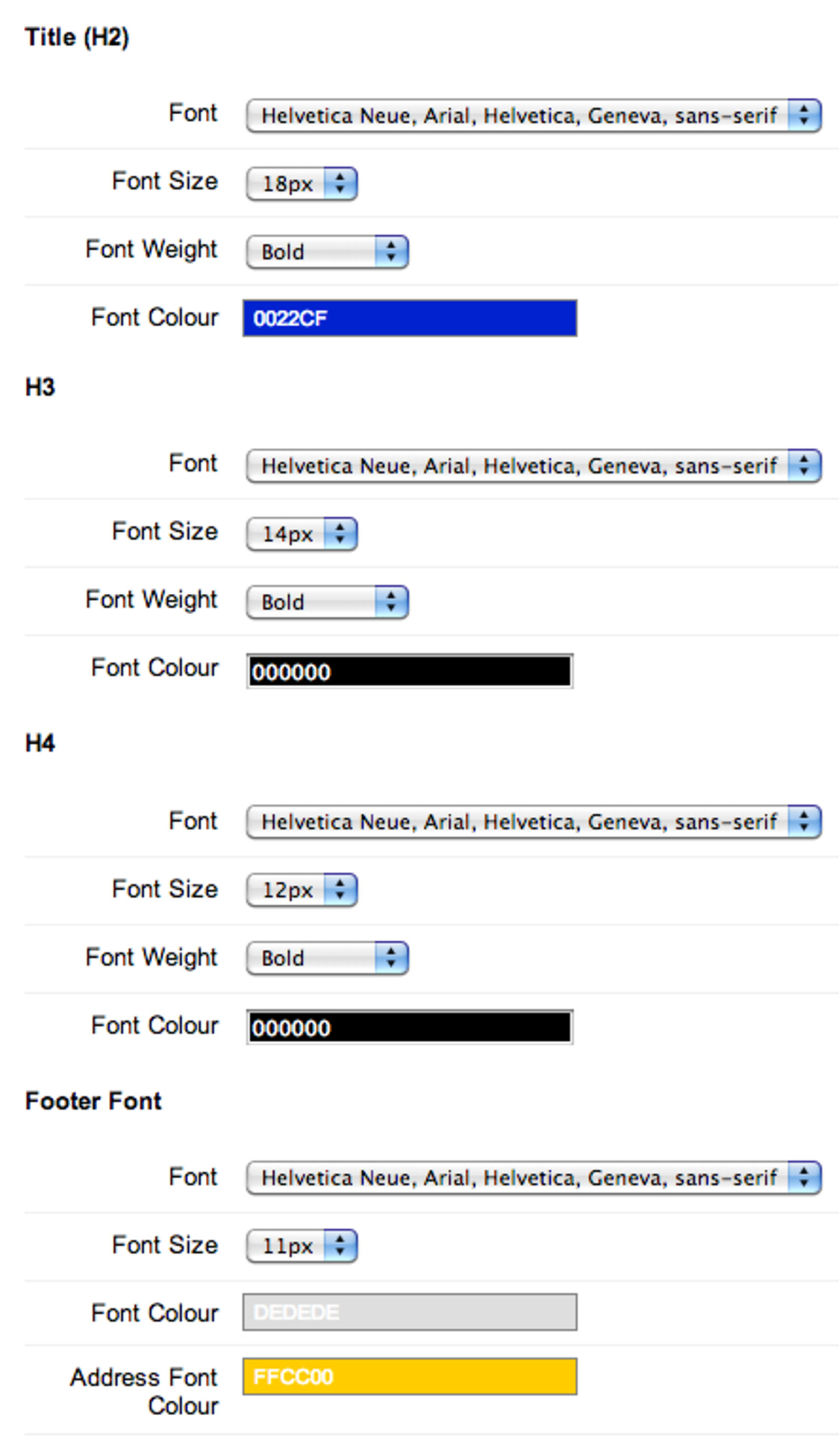 Create a new template