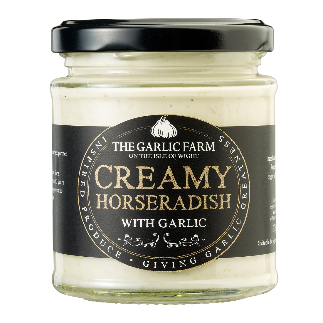 Creamed Horseradish with Garlic The Garlic Farm UK Isle of Wight