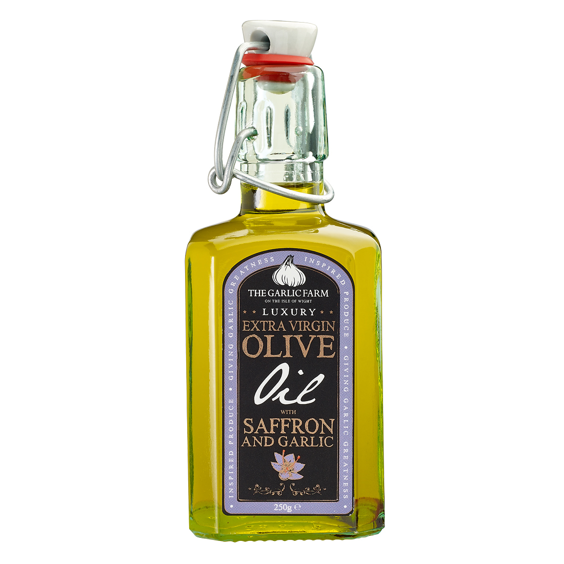 Luxury Extra Virgin Olive Oil with Saffron & Garlic The Garlic Farm