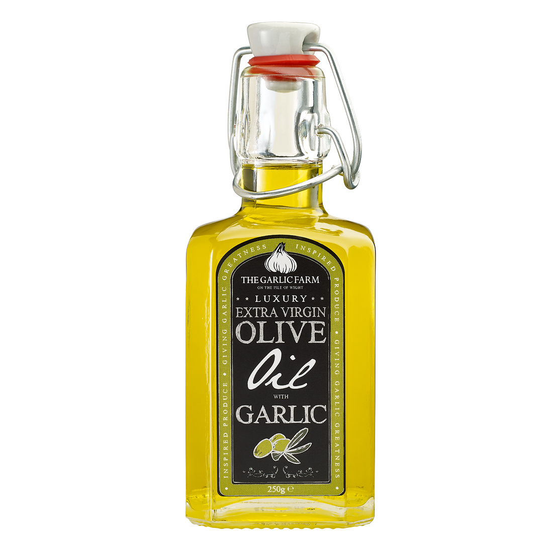 Extra Virgin Olive Oil with Garlic The Garlic Farm UK Isle of Wight
