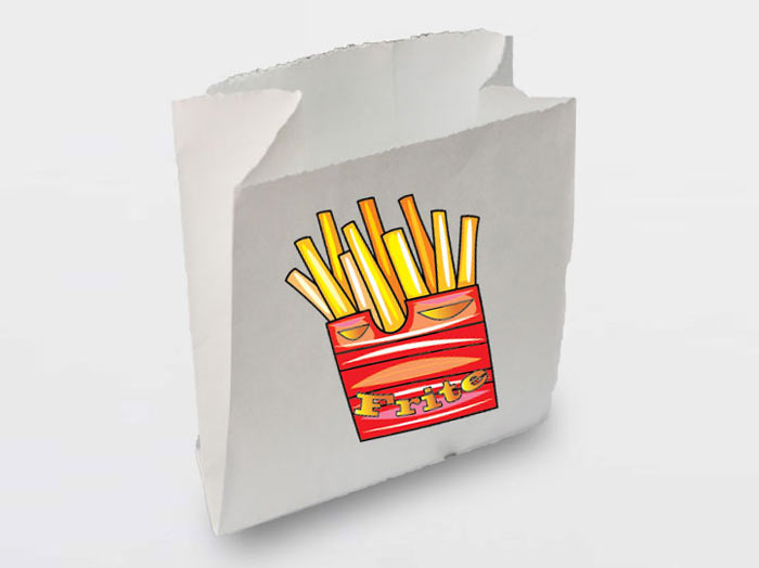 100 Sachet Frites en papier ingraissable Boxy Distribution Tanger
