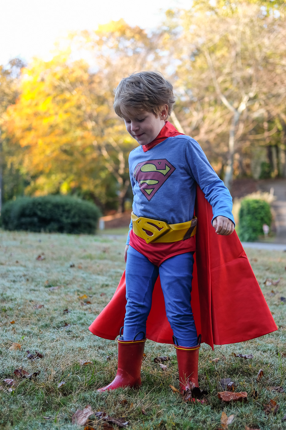 DIY Pieced Together Kids' Superman Costume for Halloween