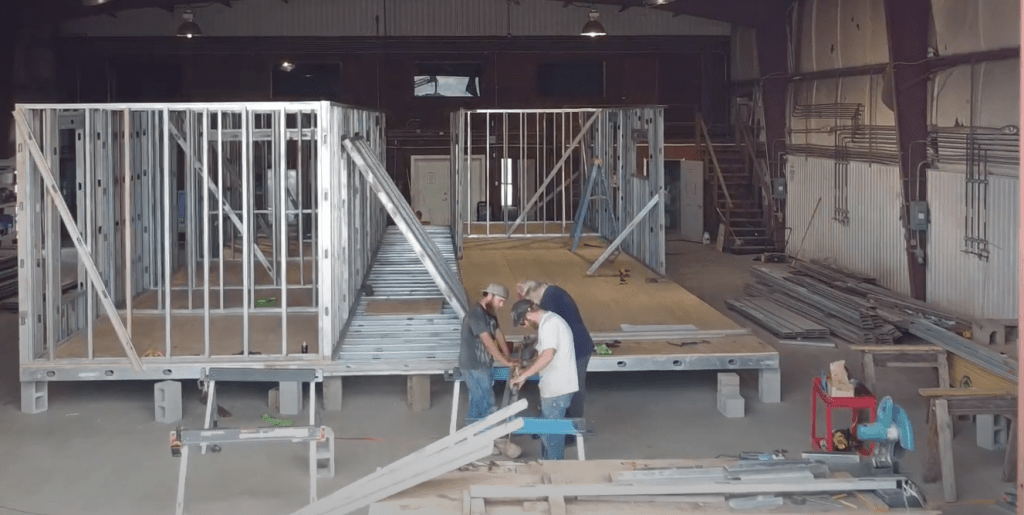 Starting Metal Stud Framing Equipment & Headers BOXY